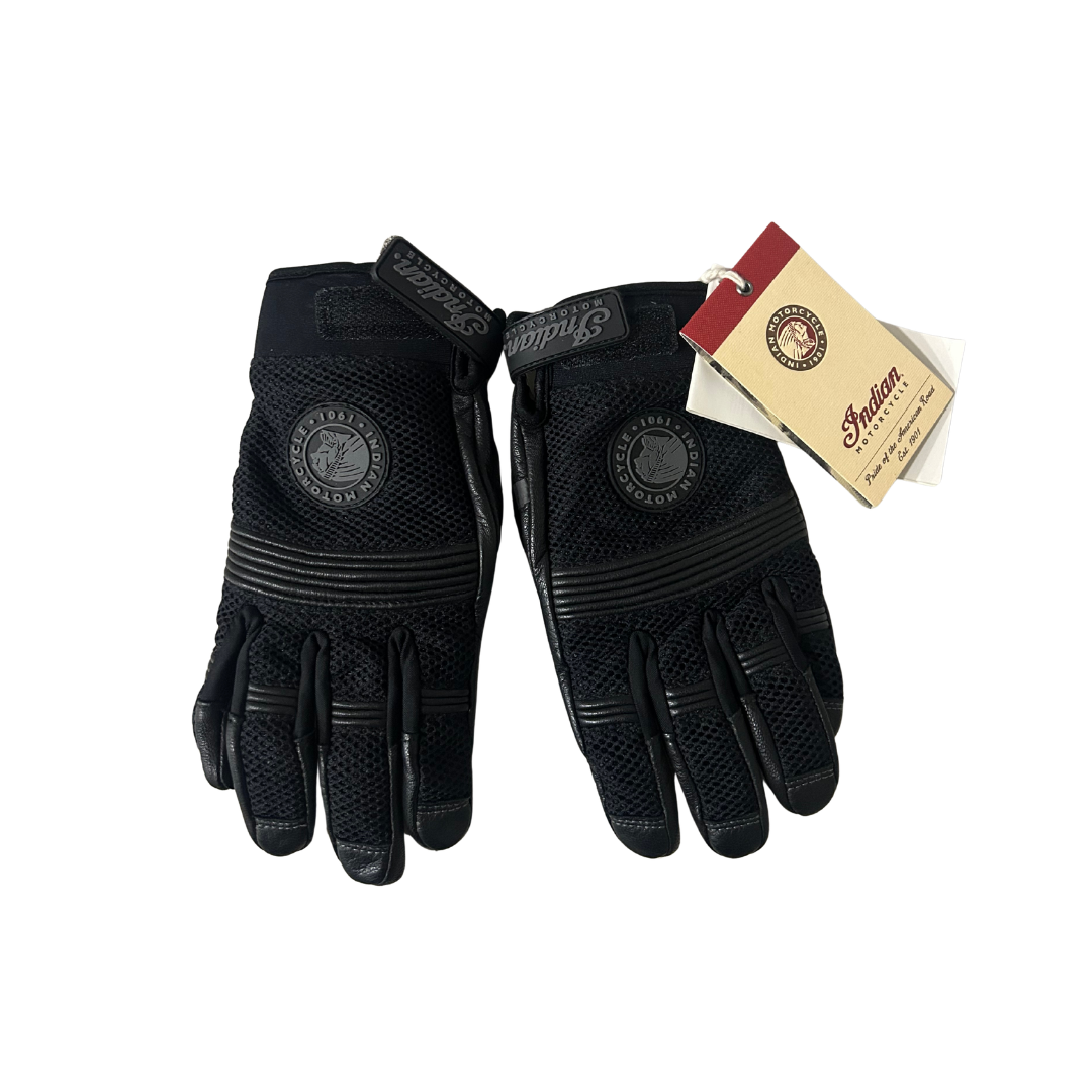 Indian Motorcycle Men's Mesh 2 Riding Glove in Black | Medium
