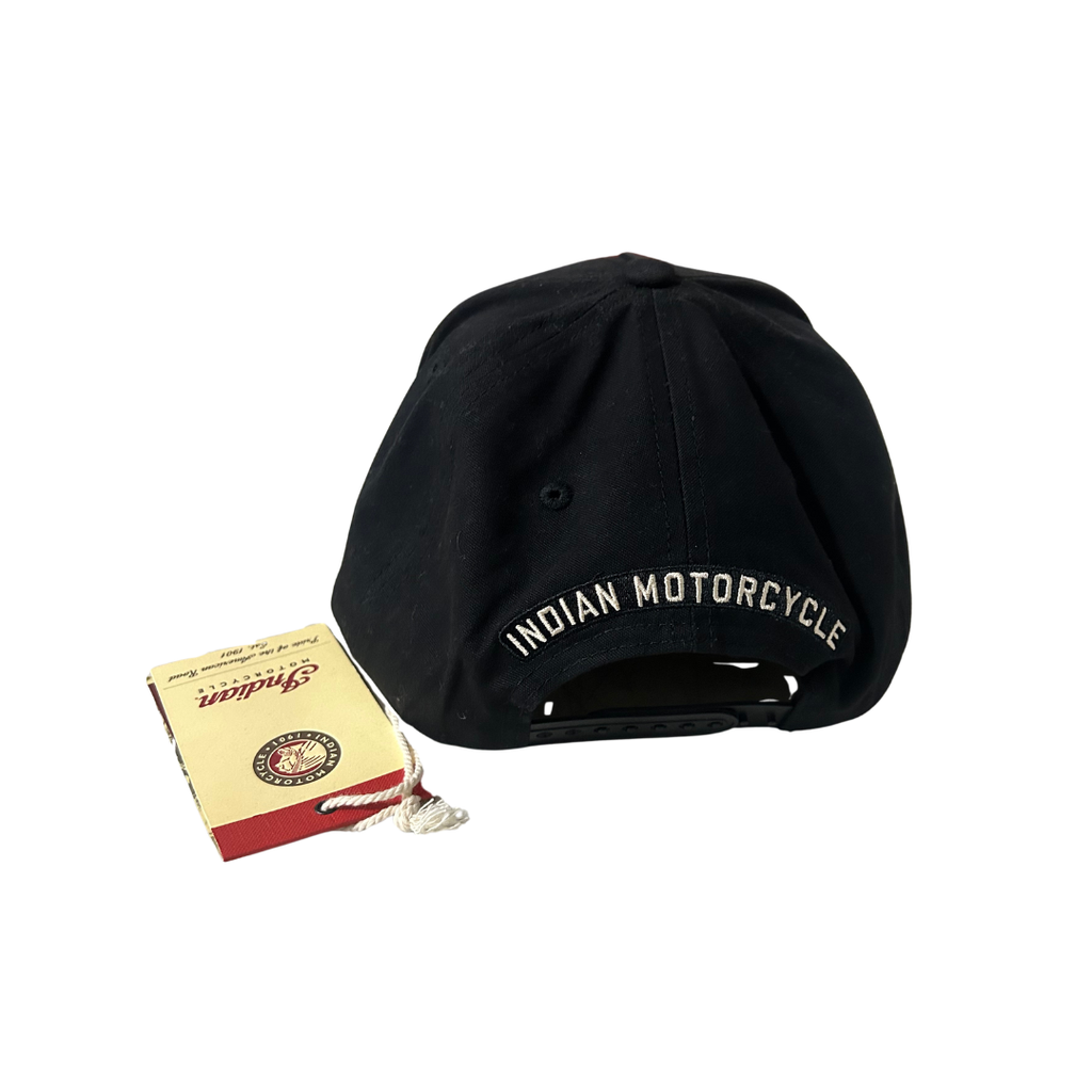 Indian Motorcycle Established 1901 Flat Peak Cap – Black