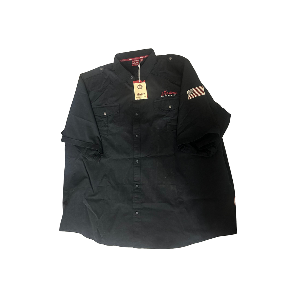 Indian Motorcycle Men's Short-Sleeve Shop Shirt