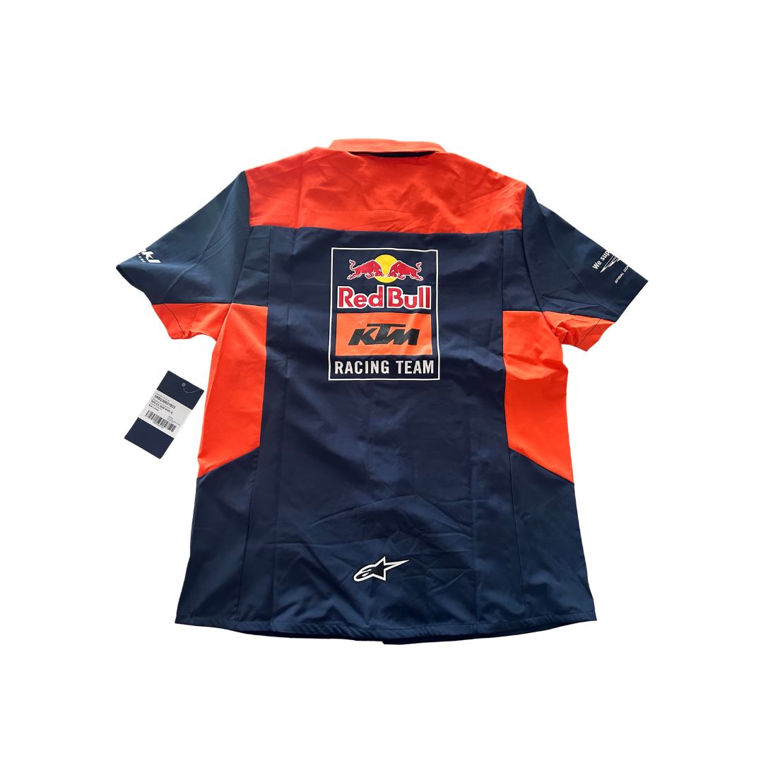 Red Bull KTM Replica Team Pit Shirt – Navy/Orange | Medium