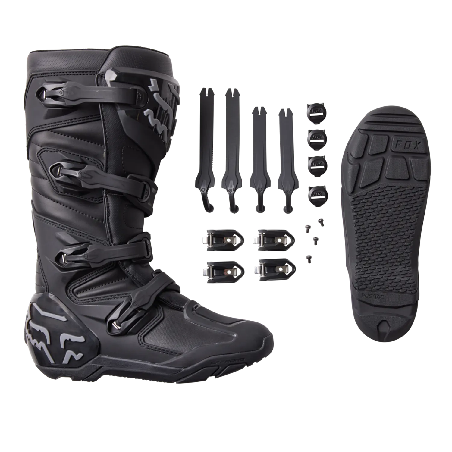 Fox Racing Comp X Motocross Off-Road Boots, Black, 11