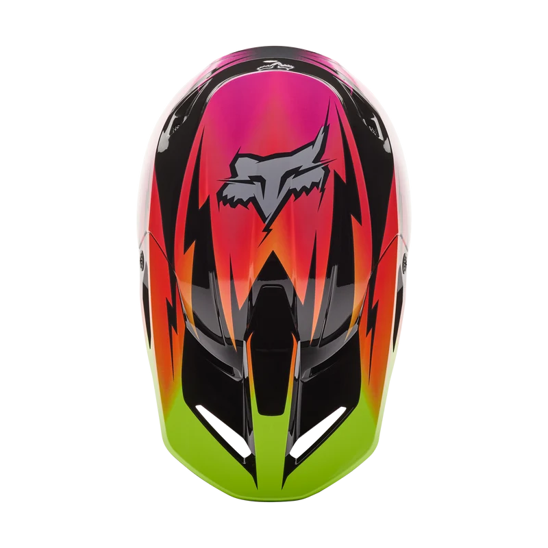 Fox Racing Youth V1 Statk Motocross Helmet - Multicolor