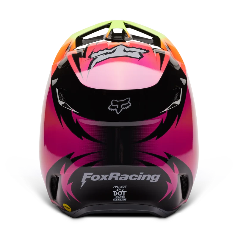 Fox Racing Youth V1 Statk Motocross Helmet - Multicolor