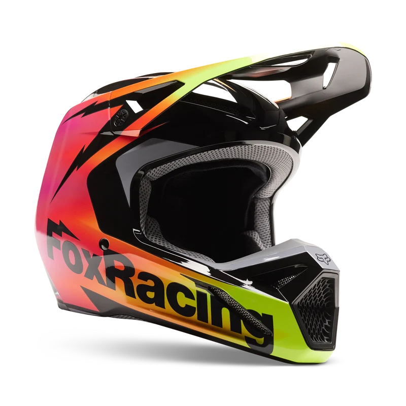 Fox Racing Youth V1 Statk Motocross Helmet - Multicolor