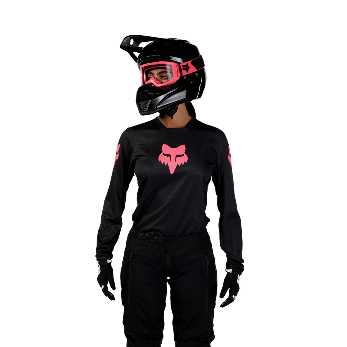 Fox Racing Women's 180 Blackout Motocross Jersey - Black/Black