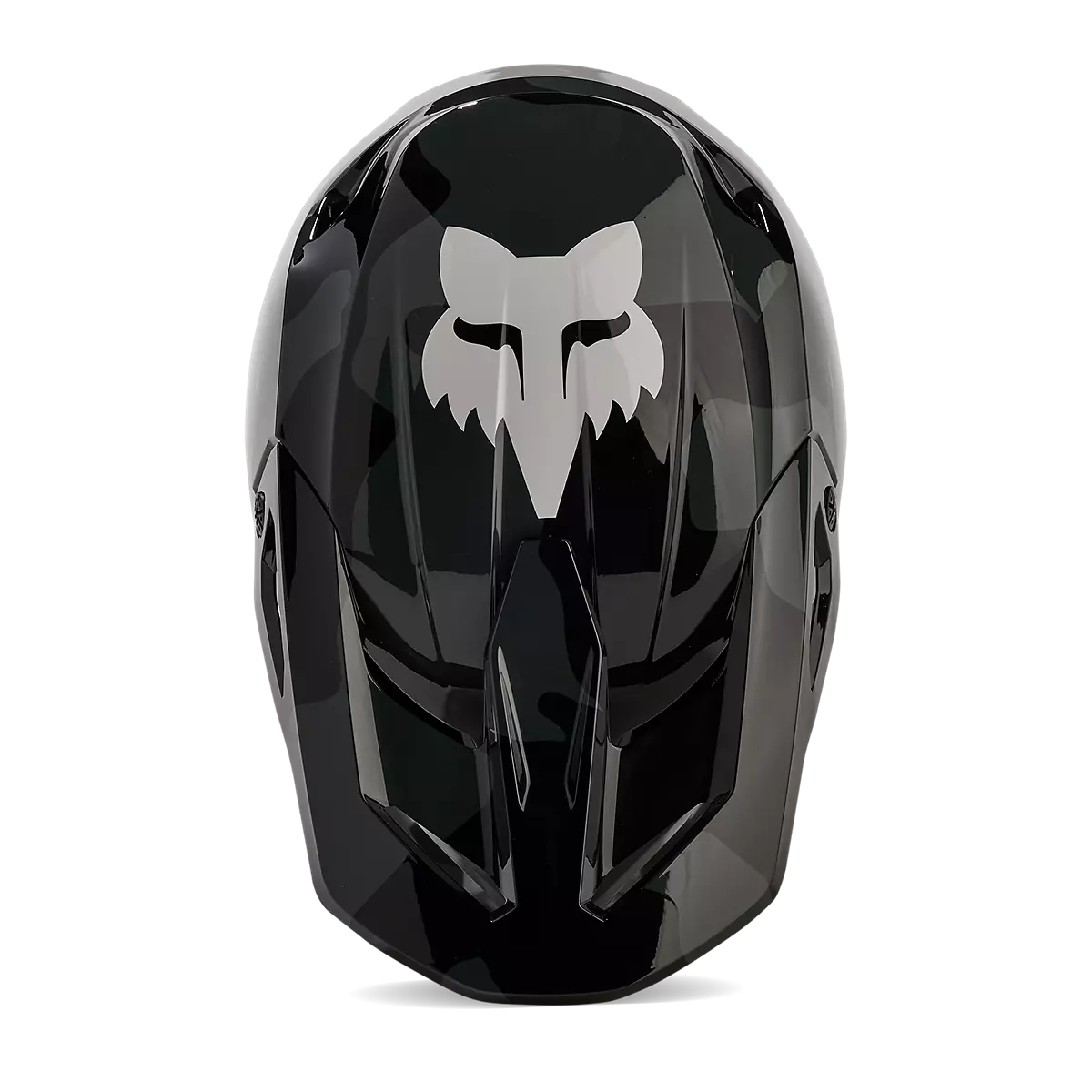 Fox Racing Youth V1 Bnkr Motocross Helmet - Black Camouflage