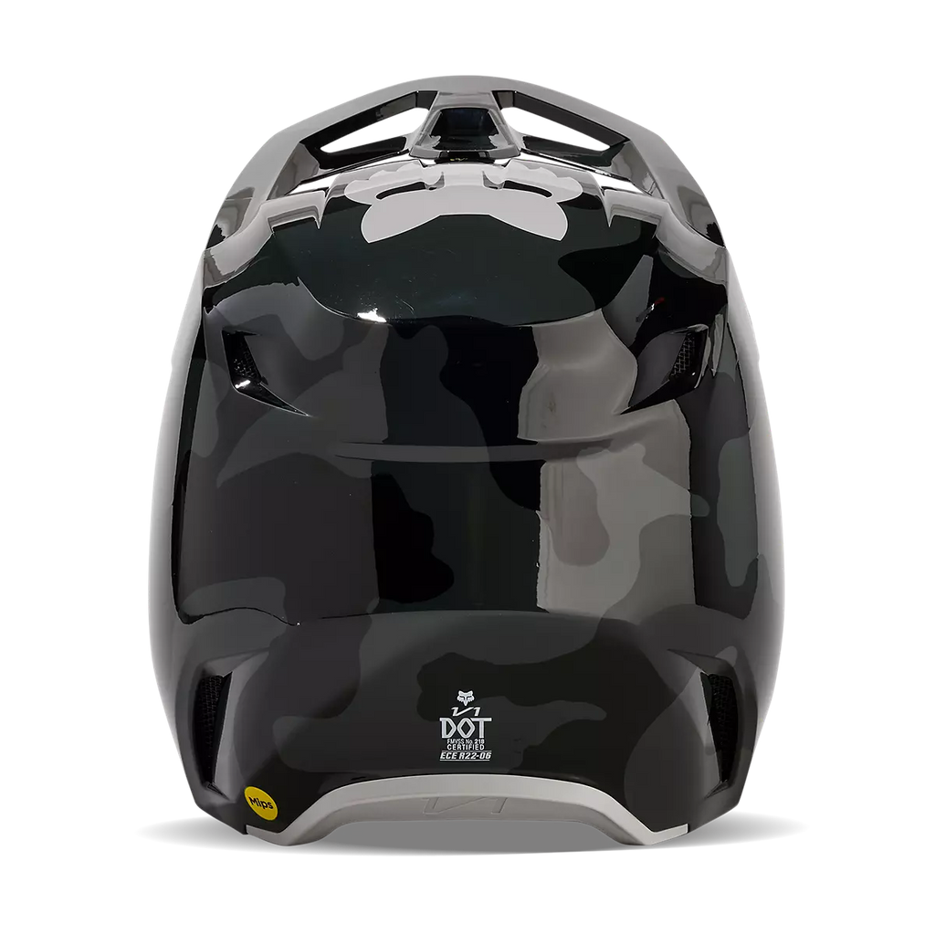 Fox Racing Youth V1 Bnkr Motocross Helmet - Black Camouflage