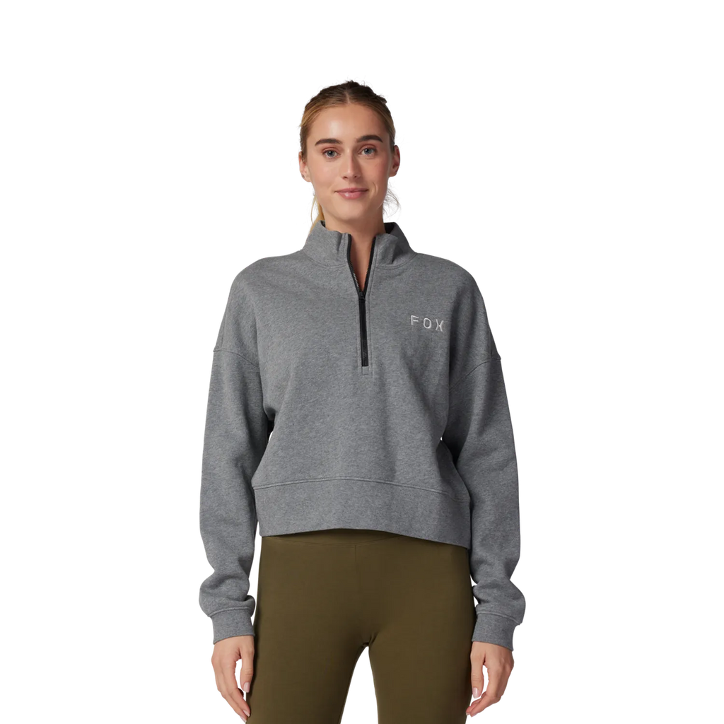 Fox Racing Women's Magnetic Zip Hoodie - Heather Graphite Grey