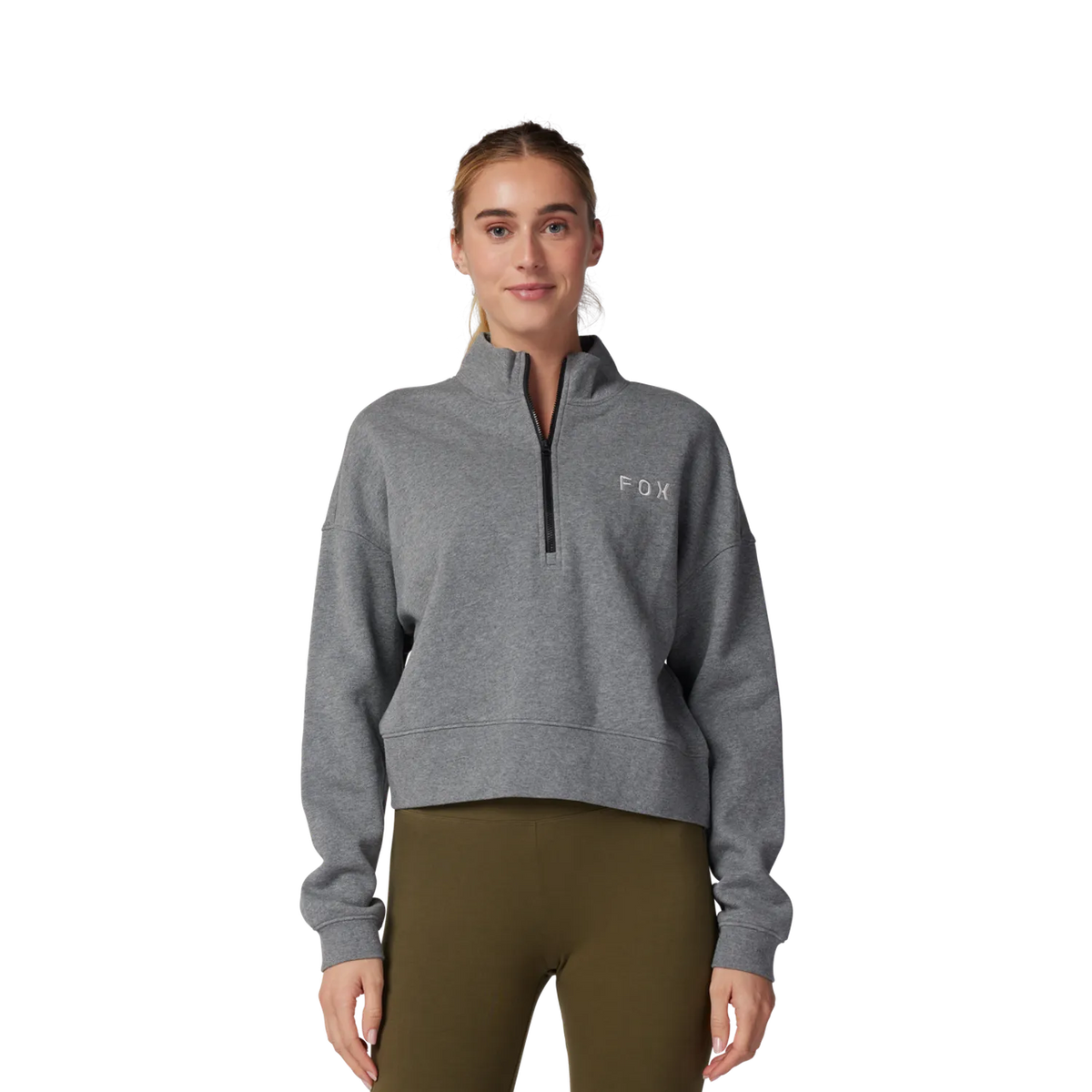 Fox Racing Women's Magnetic Zip Hoodie - Heather Graphite Grey