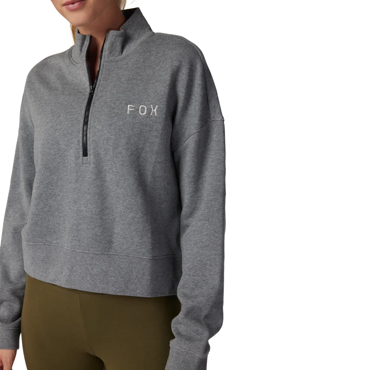 Fox Racing Women's Magnetic Zip Hoodie - Heather Graphite Grey