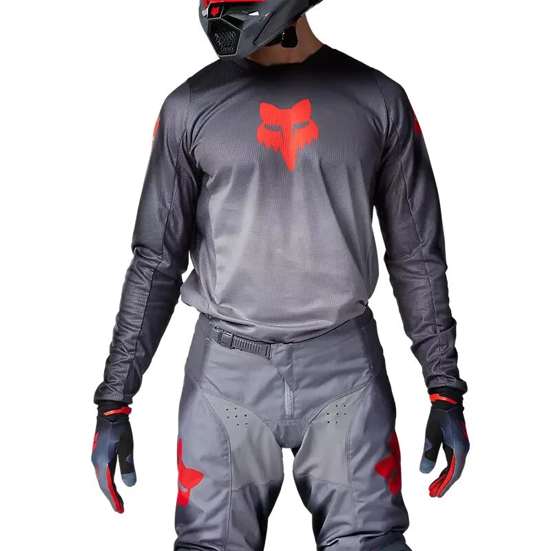 Fox Racing 180 Interfere Motocross Jersey - Grey/Red