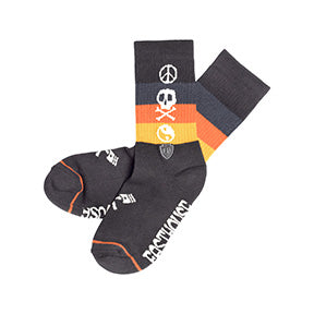 Youth Lostboy Crew Sock Black/Gold Os by Fasthouse