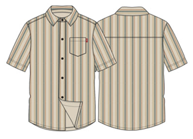 FastHouse BEShort Sleeve BUTTON UP CREAM