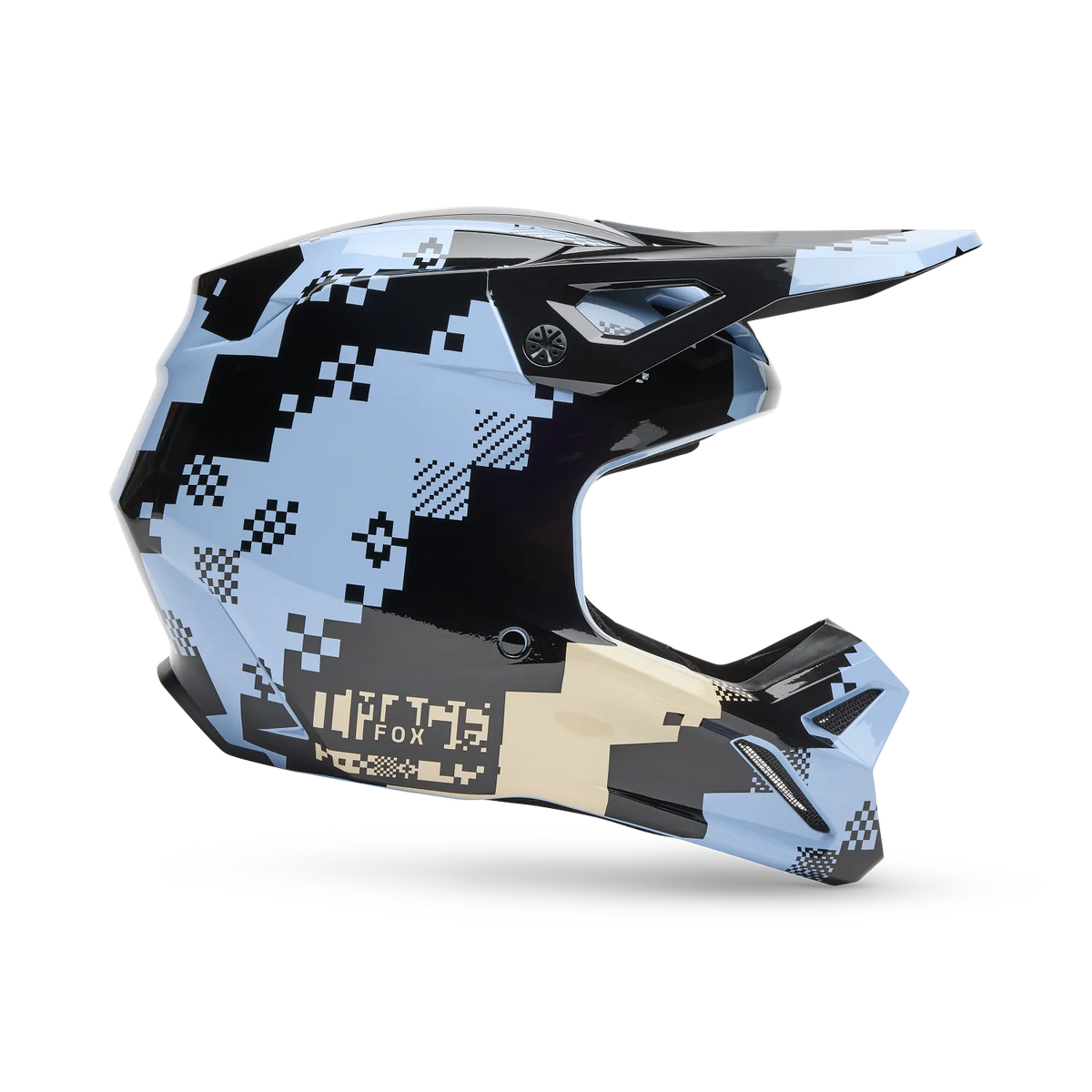 Fox Racing V1 Digi Image Motocross Helmet - Light Slate Blue