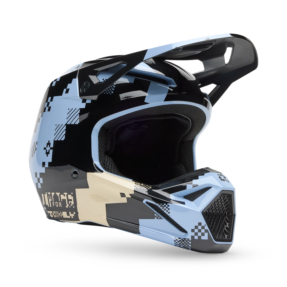Fox Racing V1 Digi Image Motocross Helmet - Light Slate Blue