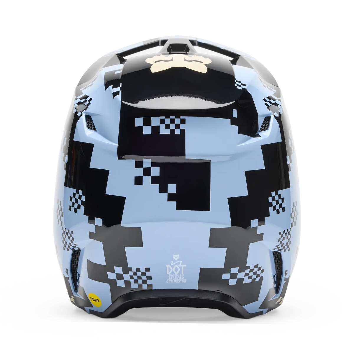 Fox Racing V1 Digi Image Motocross Helmet - Light Slate Blue