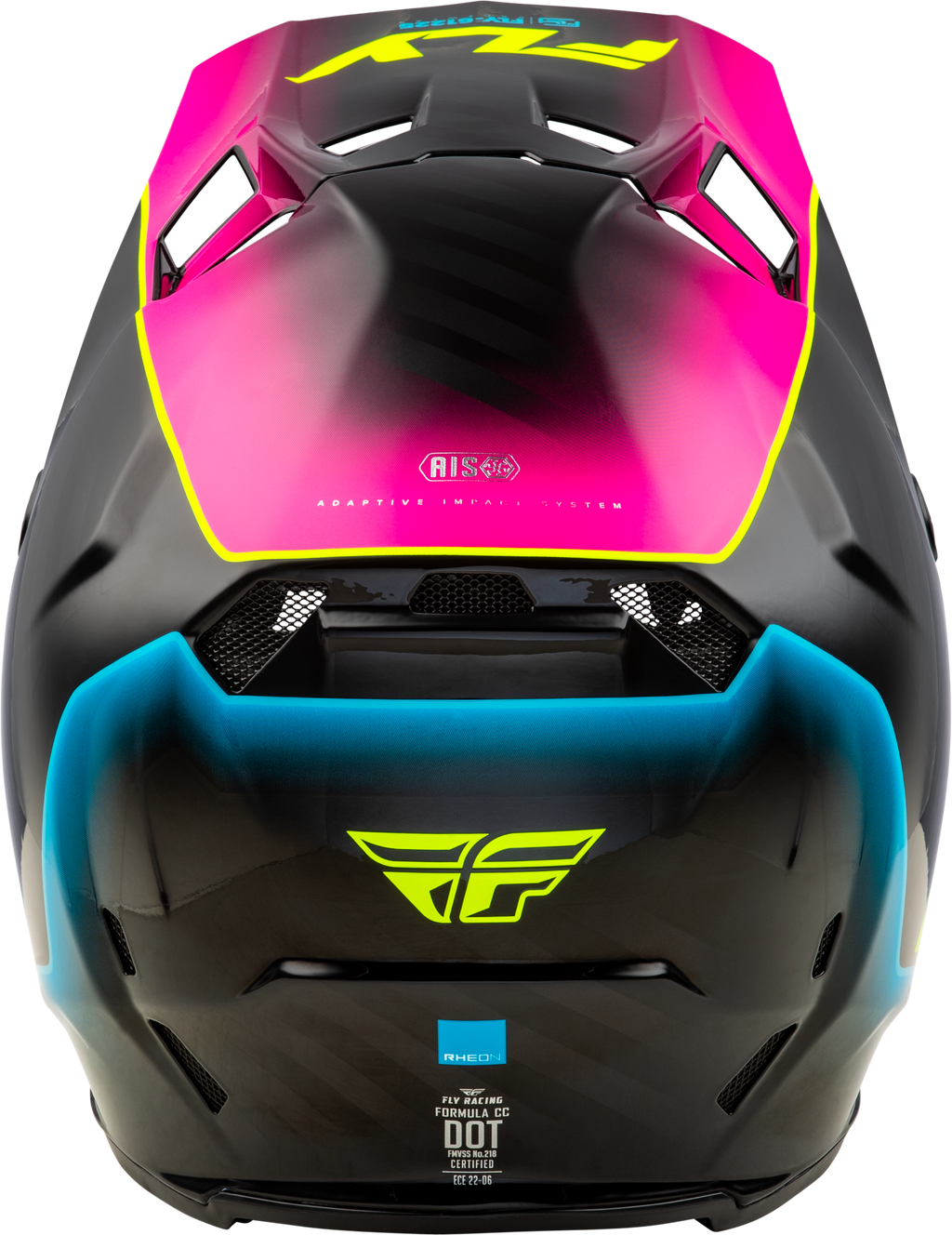 Fly Racing YOUTH FORMULA CC UNDERGLOW HELMET BLACK/PINK/BLUE YL