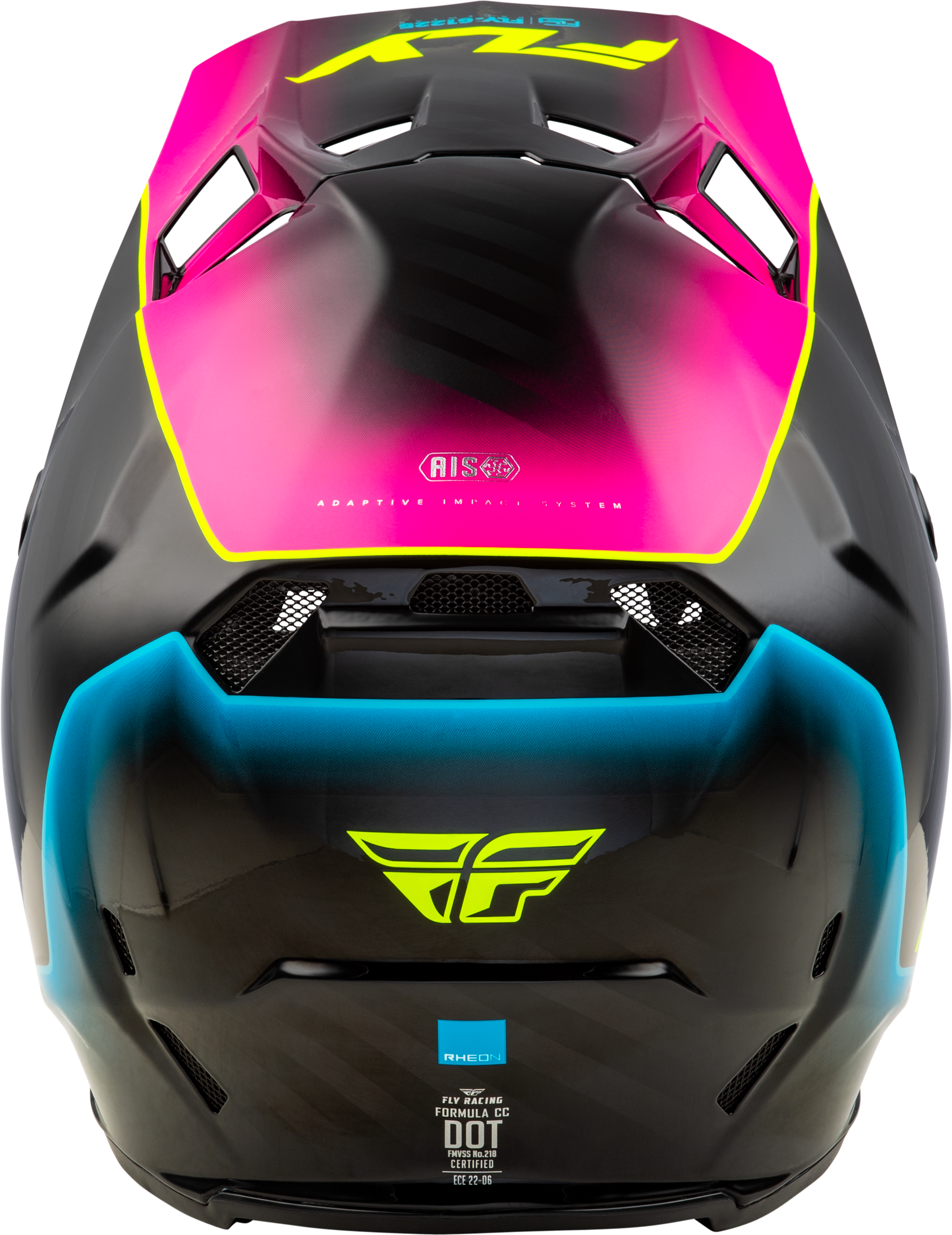 Fly Racing YOUTH FORMULA CC UNDERGLOW HELMET BLACK/PINK/BLUE YL
