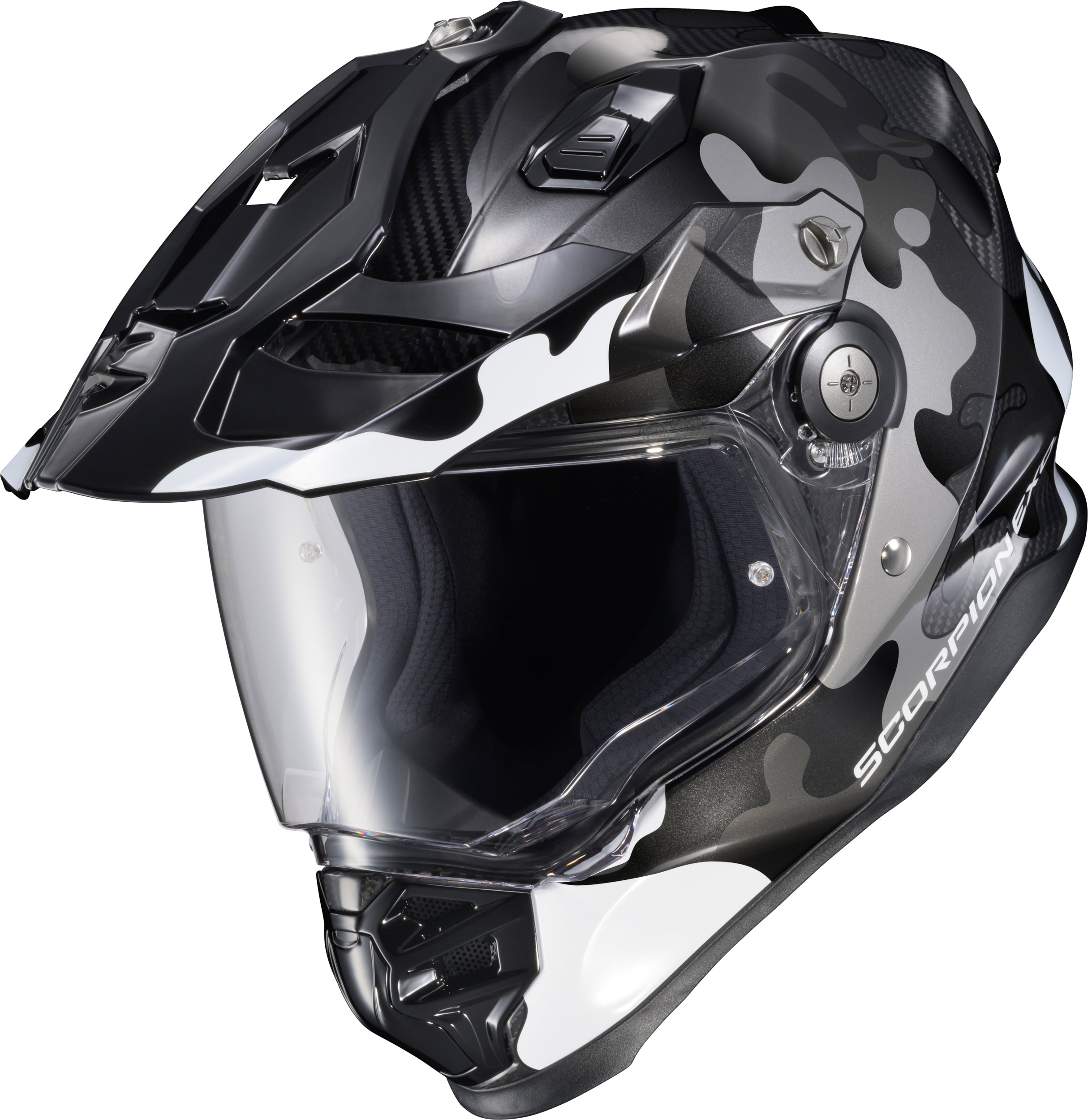 carbon fiber adventure motorcycle helmet Scorpion EXO XT9000 Carbon Gilley Helmet Phantom / XL