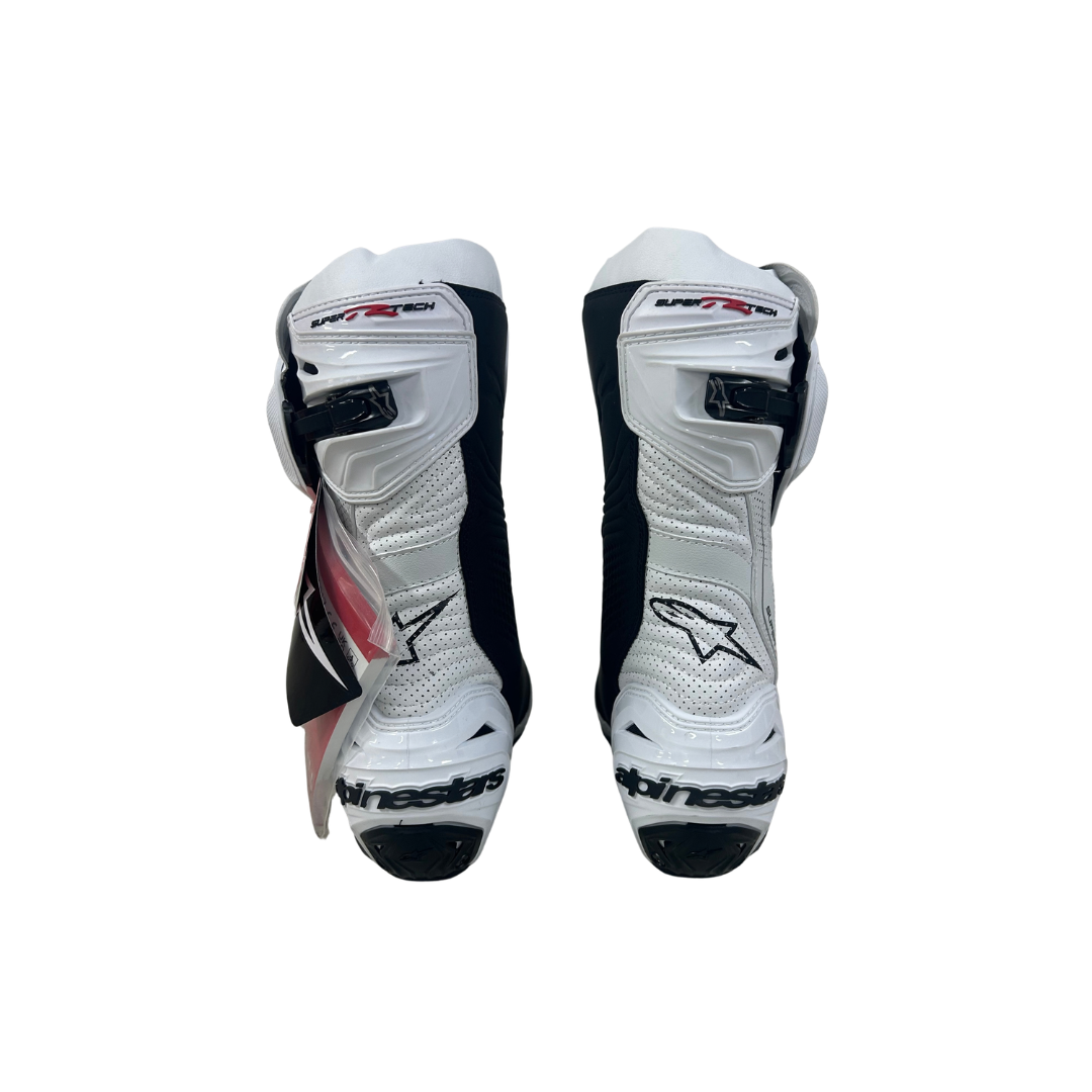Alpinestars Supertech R Vented Motorcycle Boots - White/Mid Gray/Black | 8/42