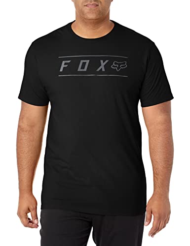 Fox Racing Men's Standard Pinnacle Short Sleeve Premium TEE, Black/Black, Medium