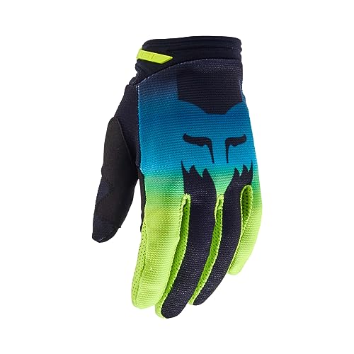 Fox Racing YOUTH GIRLS 180 FLORA MOTOCROSS GLOVE, BLACK/YELLOW, Small