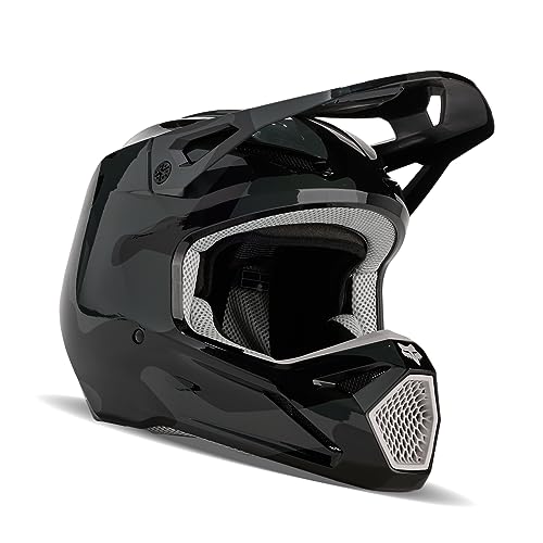 Fox Racing YOUTH V1 MOTOCROSS HELMET, BLACK CAMO, Large