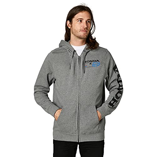 Fox Racing Men's Standard Honda Zip Fleece, Heather Graphite, Large
