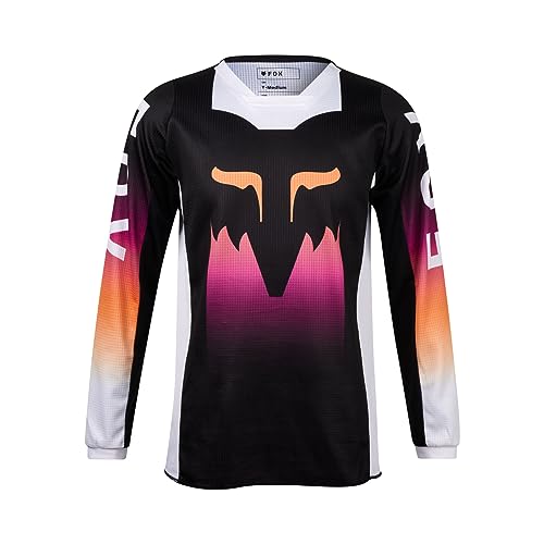 Fox Racing YOUTH GIRLS 180 FLORA MOTOCROSS JERSEY, BLACK/PINK, Large
