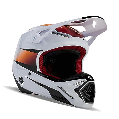 Fox Racing V1 Flora Youth Helmet White/Black Medium