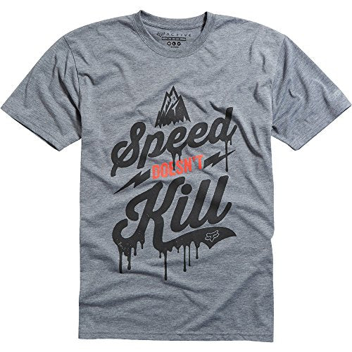 Fox Head Men's Speed Wobble Tech Tee, Heather Graphite, Large
