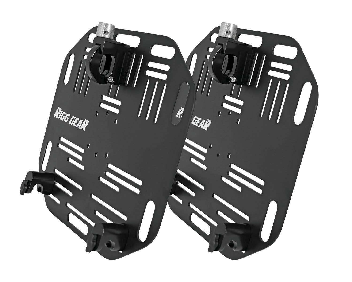 Rigg Saddlebag Plate Flat Bar Quick Release Pair Black