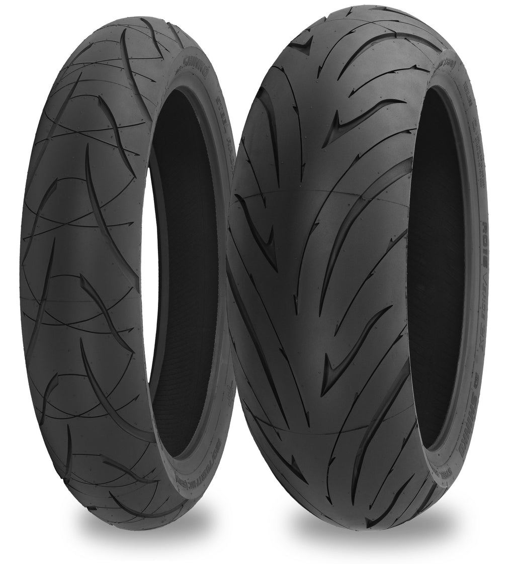 Front 016 Verge 2X Dual Compound Radial Tire 120/70ZR17 by Shinko