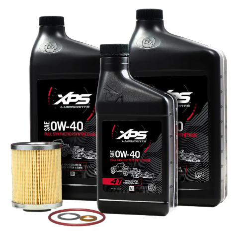 Can-Am XPS 0W-40 Full Synthetic Oil Change Kit for 500cc+ V-Twin Engines | 9779259