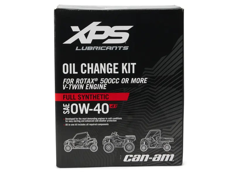 Can-Am XPS 0W-40 Full Synthetic Oil Change Kit for 500cc+ V-Twin Engines | 9779259