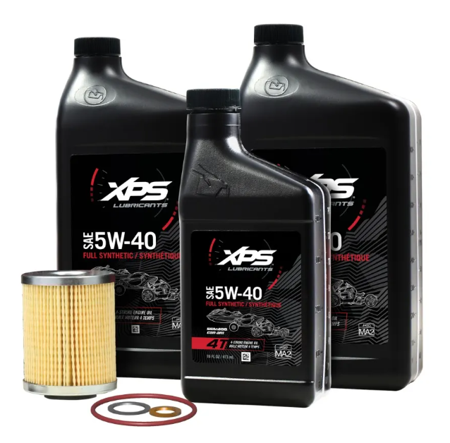 Can-Am XPS 5W-40 Full Synthetic Oil Change Kit for 500cc+ V-Twin Engines | 9779488