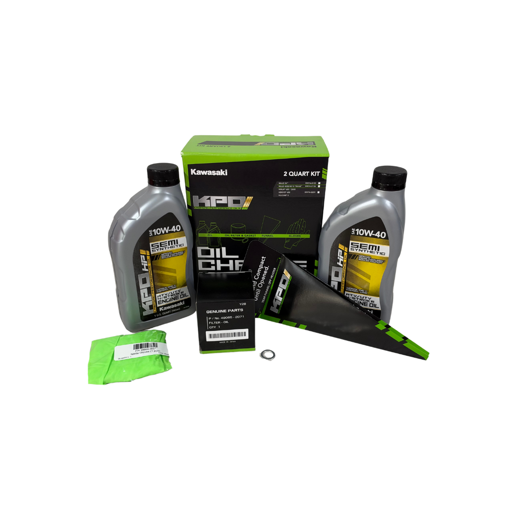 Kawasaki KPO 10W-40 Semi-Synthetic Oil Change Kit for MULE 4000 & 4010 | 99974-0156