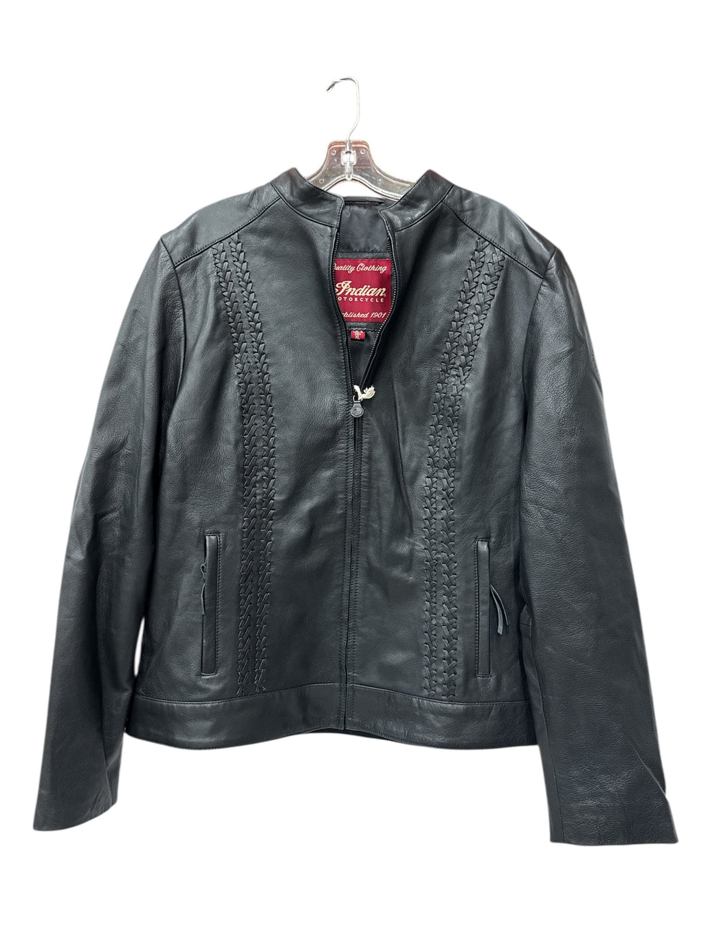 Indian Motorcycle Women’s Spirit Lake Leather Riding Jacket Black | XL