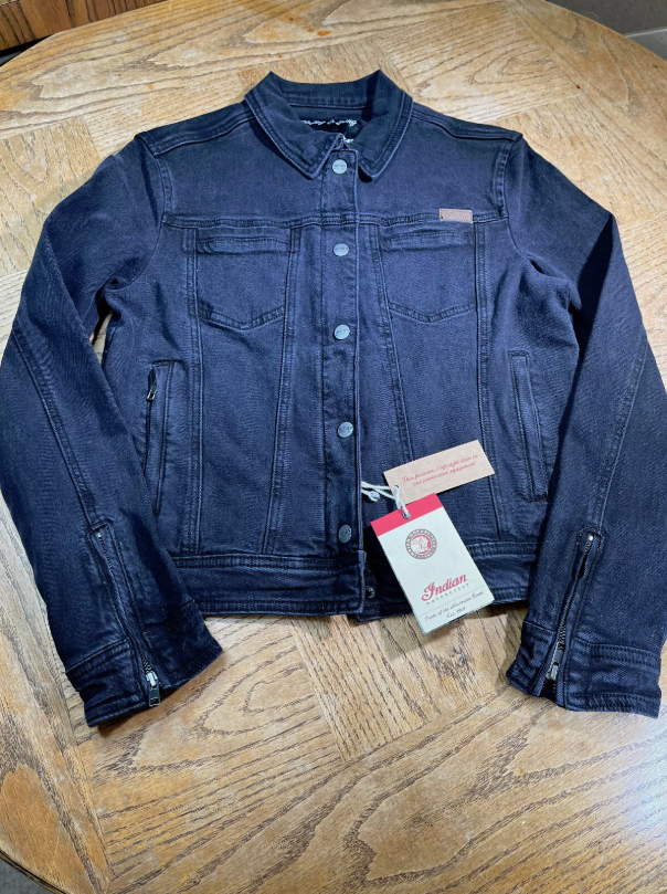 Indian Motorcycle Women's Denim Lana Casual Jacket, Black | M