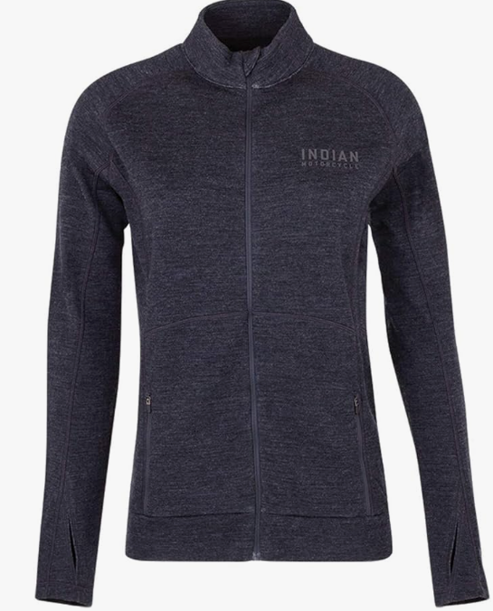 Indian Motorcycle Women's Merino Zip Through, Gray | S