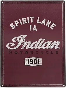 Indian Motorcycle Spirit Lake Metal Sign