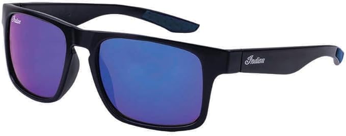 Indian Motorcycle Casual Atlanta Sunglasses with Blue Revo Lens, Black