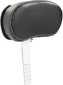 Indian Motorcycle Rider Backrest Pad for Chief, Chieftain, Pursuit, Challenger, Roadmaster, Springfield Models and More, Genuine Leather, Black Without Studs, Adjustable, for Comfort | 2879542-01