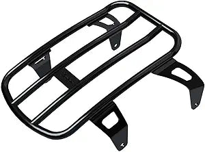 Indian Motorcycle Solo Cargo Rack for Specific Scout, Scout Rogue, Scout Bobber Models and More, Gloss Black, Fender Mounted, Multiple Tie-Down Locations, for Storage, Long Rides | 2882516-266