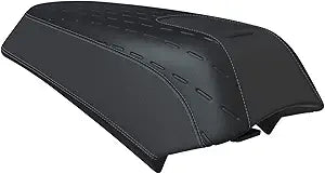 Indian Motorcycle Passenger Pillion Seat, Black Vinyl With Pattern, for Chief, Chief Bobber, Chief Dark Horse, Super Chief Models and More, Waterproof, Foam Padding, for Comfort | 2884644-VBC