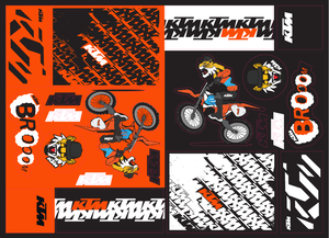 KTM TEAM GRAPHIC STICKER SHEET | 3PW210024500