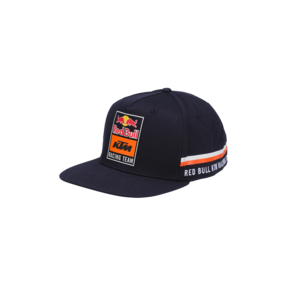 Red Bull KTM Racing Team Traction Flat-Brim Cap – Navy/Orange – One Size