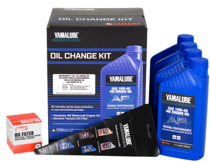 Yamaha Yamalube 3-Cylinder TR-1 WaveRunner Oil Change Kit | LUB-3WTRC-KT-20