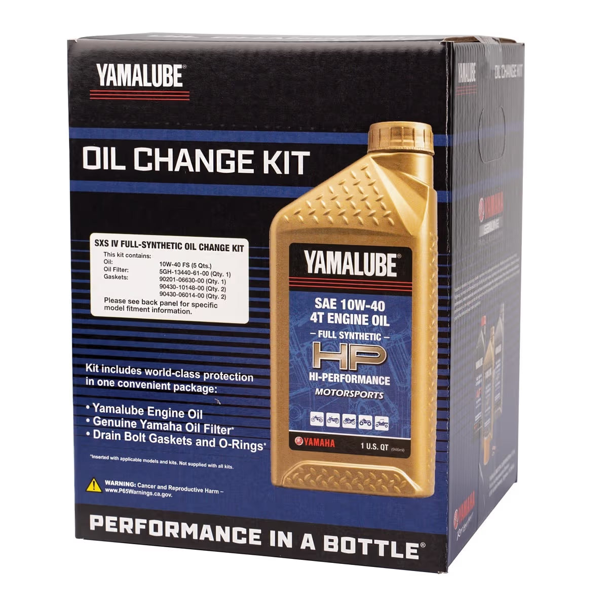 Yamaha Yamalube 10W-40 Full Synthetic Oil Change Kit for Wolverine, RMAX, X2 & X4 | LUB-SXSCG-KT-35