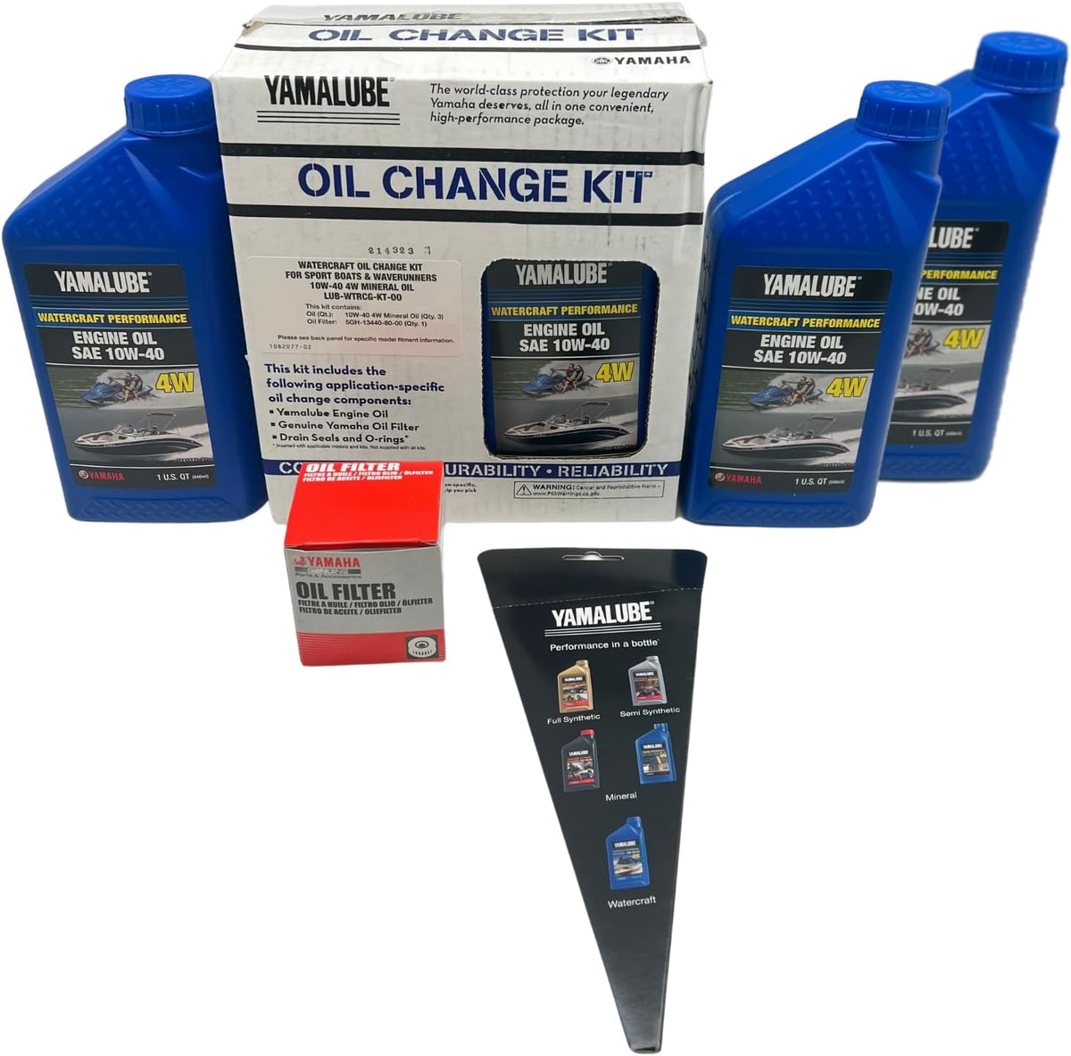 Yamaha Yamalube 4-Cylinder MR-1 WaveRunner Oil Change Kit | LUB-WTRCG-KT-00